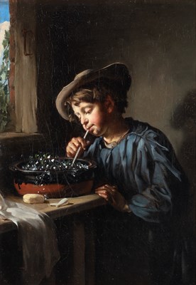 Lot 90 - Attributed to Frank Holl A Boy Blowing Bubbles...