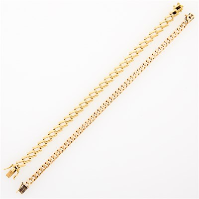 Lot 104 - Two Gold Bracelets