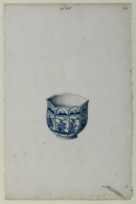 Lot 58 - Chinese School circa 1750 Polygonal Blue and...