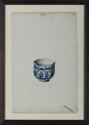 Lot 58 - Chinese School circa 1750 Polygonal Blue and...