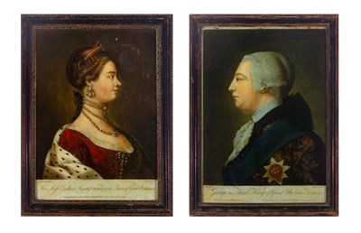Lot 255 - Two George III Reverse-Glass Mezzotint...