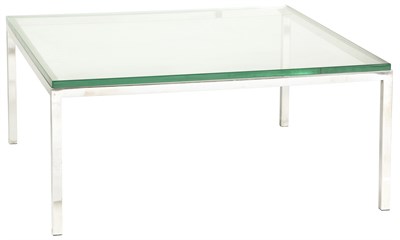 Lot 53 - Pace Chrome and Glass Low Table Height 16...