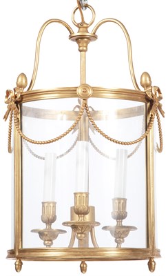 Lot 6 - Louis XVI Style Hall Gilt Bronze and Glass...