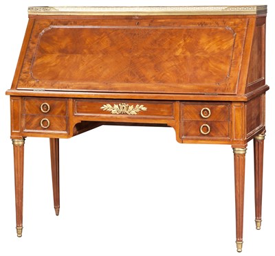 Lot 21 - Louis XVI Style Brass-Mounted Mahogany...
