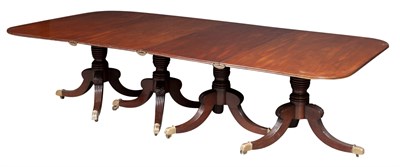 Lot 182 - Late Regency Mahogany Four-Pedestal Dining...
