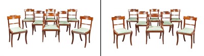 Lot 181 - Set of Sixteen Regency Mahogany Dining Chairs...