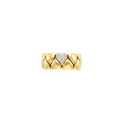 Lot 73 - Cartier Gold and Diamond Band Ring