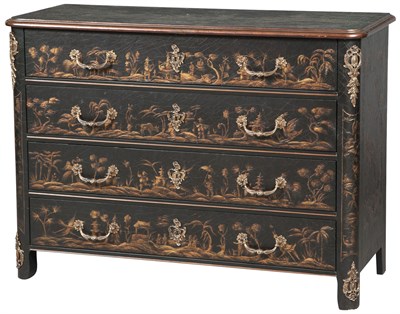 Lot 26 - Gilt-Metal Mounted, Black Lacquered and...