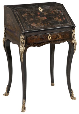 Lot 62 - Louis XV Japanned and Gilt-Metal Mounted...