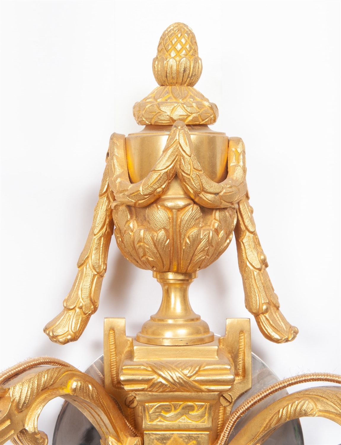 Lot 71 - Pair of Louis XVI Style Gilt-Bronze Two-Light...