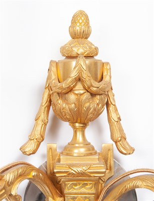 Lot 71 - Pair of Louis XVI Style Gilt-Bronze Two-Light...
