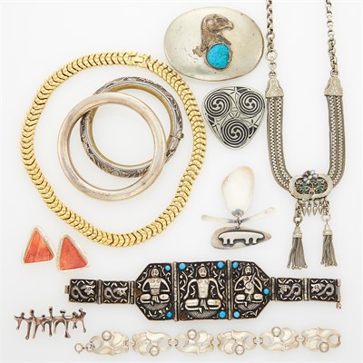 Lot 91 - Group of Silver and Metal Jewelry