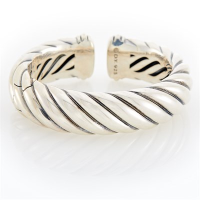 Lot 39 - David Yurman Sterling Silver Cuff Bangle Bracelet