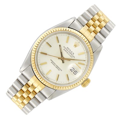 Lot 23 - Rolex Gentleman's Stainless Steel and Gold 'Oyster Perpetual Datejust' Wristwatch, Ref. 1601