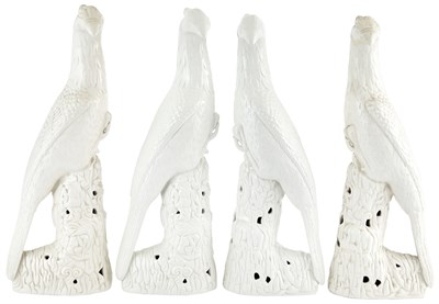 Lot 11 - Two Pairs of Mottahedeh Blanc de Chine Pottery...