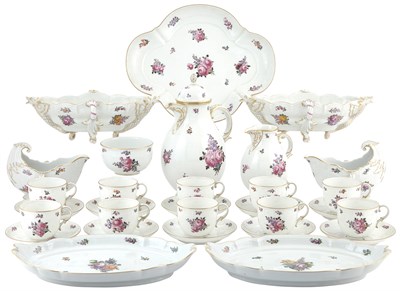 Lot 89 - Nymphenburg Porcelain Ozier Molded Tea or...