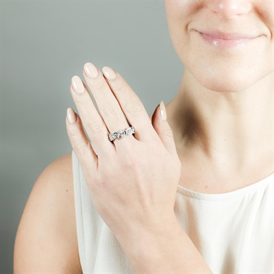 Lot 1058 - White Gold and Diamond Band Ring