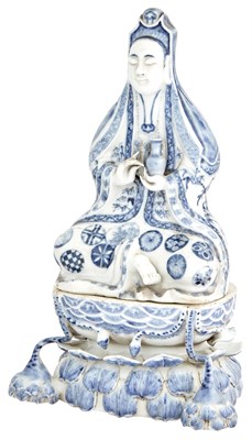 Lot 305 - A Japanese Hirado Porcelain Figure of Kannon...