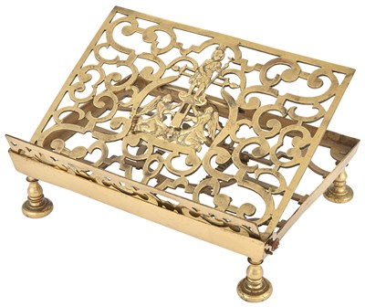 Lot 249 - Continental Brass Bible Stand 17th/18th...