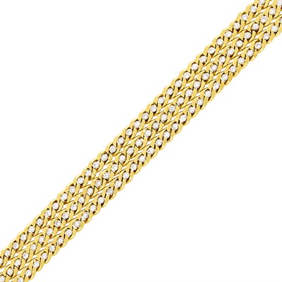 Lot 68 - Cellino Triple Strand Gold and Diamond Bracelet