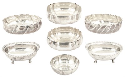 Lot 229 - Group of Seven Italian Silver Bowls 20th...