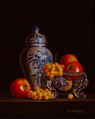Lot 63 - George Porcell 20th Century Raisin et Potiche...