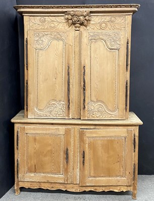 Lot 258 - Louis XV Provincial Pine Buffet à Deux Corps...