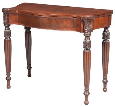 Lot 262 - Classical Mahogany Fold-Over Card Table...