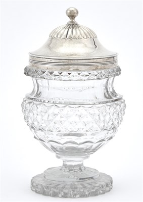 Lot 202 - George III Sterling Silver Mounted Cut Glass...