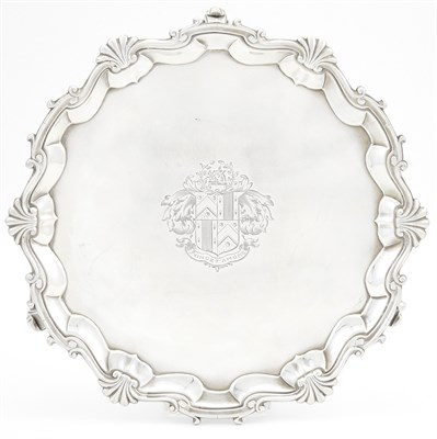 Lot 188 - George II Sterling Silver Salver William...