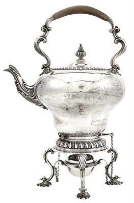 Lot 326 - English Sterling Silver Kettle on Stand R&S...