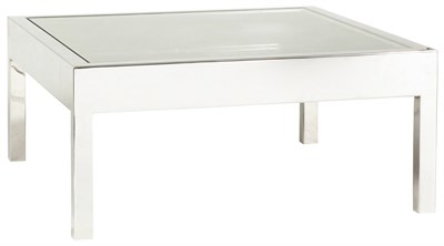 Lot 76 - Chrome and Glass Display Table Height 18...