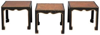 Lot 46 - Set of Three Asian Style Black and...