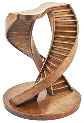 Lot 104 - Stained Wood Model of a Spiral Staircase...
