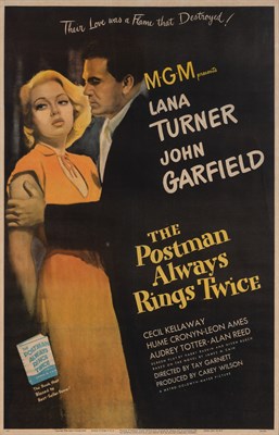 Lot 299 - Film Poster The Postman Always Rings Twice....