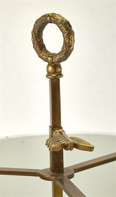 Lot 519 - Louis XVI Style Brass Three-Light Bouillotte...