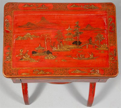 Lot 532 - French Red- and Gilt-Japanned...