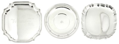 Lot 142 - Three American Sterling Silver Salvers 20th...