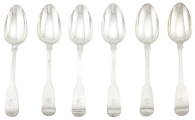 Lot 123 - Set of Six George IV Sterling Silver...