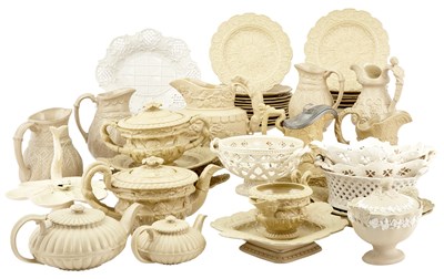 Lot 118 - Group of English Creamware and Drabware...