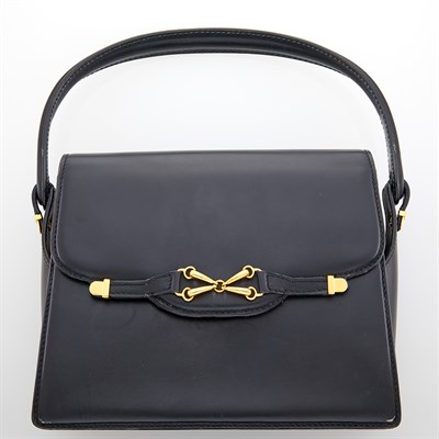 Lot 238 - Gucci Black Leather Stirrup Handbag