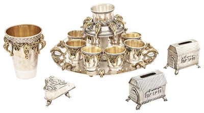 Lot 132 - Judaica Sterling Silver and Parcel Gilt Wine...