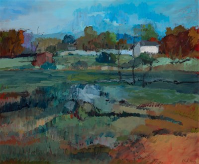 Lot 57 - John Heliker American, 1909-2000 Landscape at...