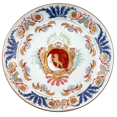 Lot 308 - French Market Armorial Plate Mid-18th century...
