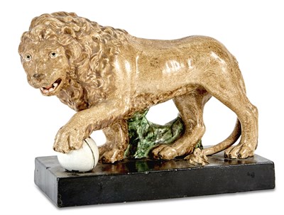 Lot 193 - Staffordshire Pearlware Figure of a Lion After...