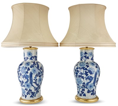 Lot 172 - A Pair of Chinese Blue and White Porcelain...