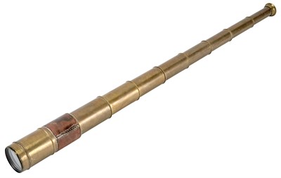 Lot 267 - English Leather-Bound Brass Telescope William...