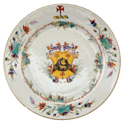 Lot 306 - Chinese Armorial Plate Mid-18th century With...