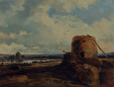 Lot 39 - James Webb English, 1825-1895 Landscape with...