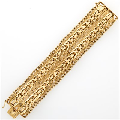 Lot 148 - Wide Braided Gold Bracelet